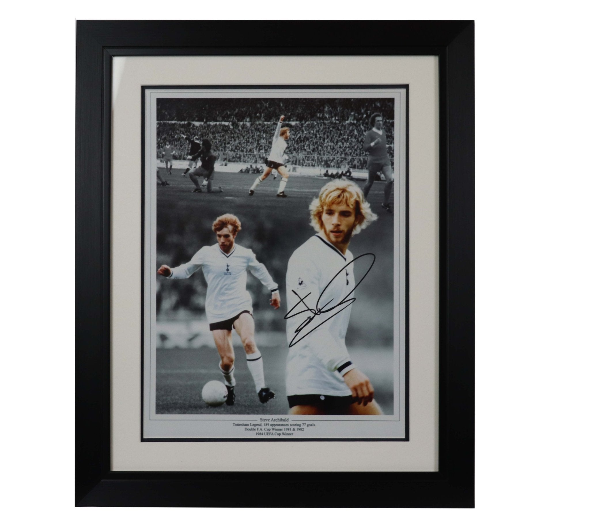 Steve Archibald tottenham legend signed photo - Memorabilia Framers Shop